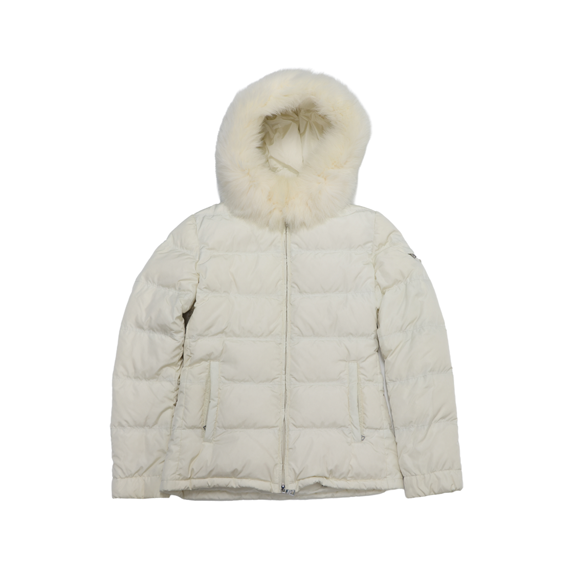 IT5VRP2GTONK Prada Women Fox Fur Padded Jacket White