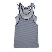 SOMSOC Eve Stripe Layered Long Sleeveless Navy