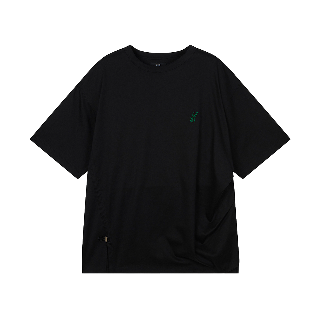 지오송지오 컬렉션 코르테지 어시메트릭 티셔츠 블랙 BI3TS332BK(ZIOSONGZIO COLLECTION Cortege Asymmetric T-Shirt Black) - 2