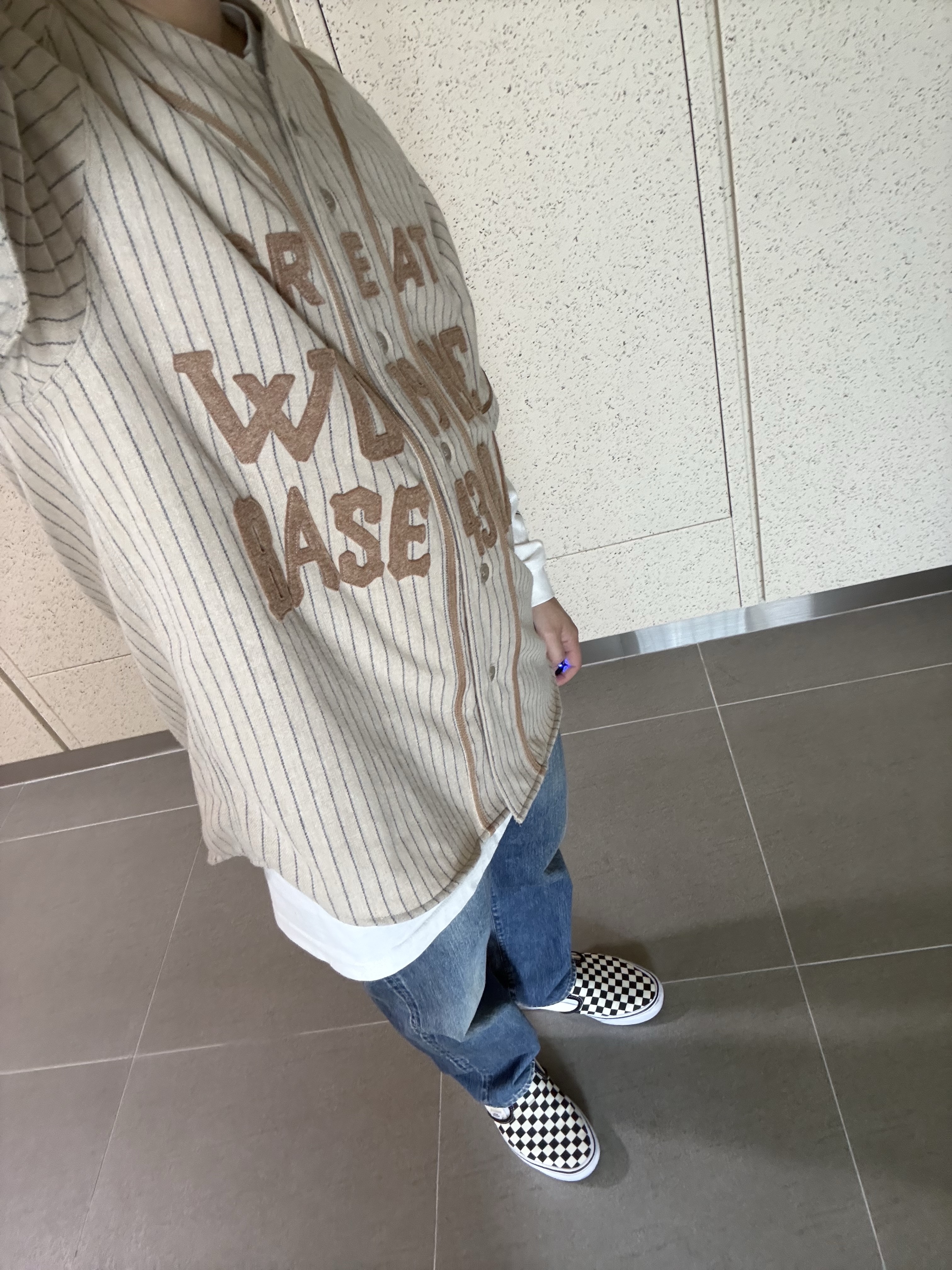Vans Slip-On ComfyCush Checkerboard 착용 스타일 - 2