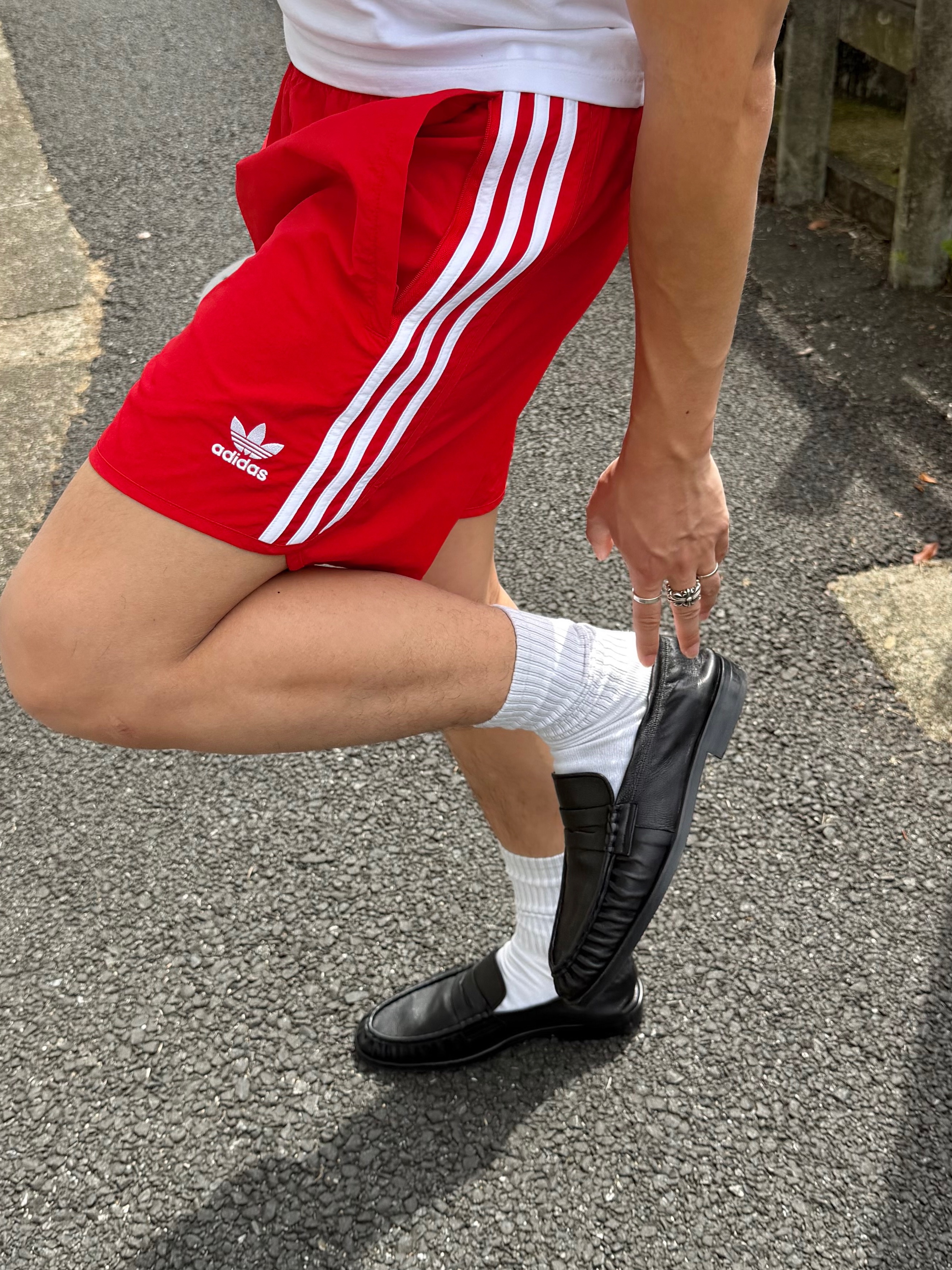 Adidas Adicolor Classic Sprinter Shorts Black - US Sizing 착용 스타일 - 4