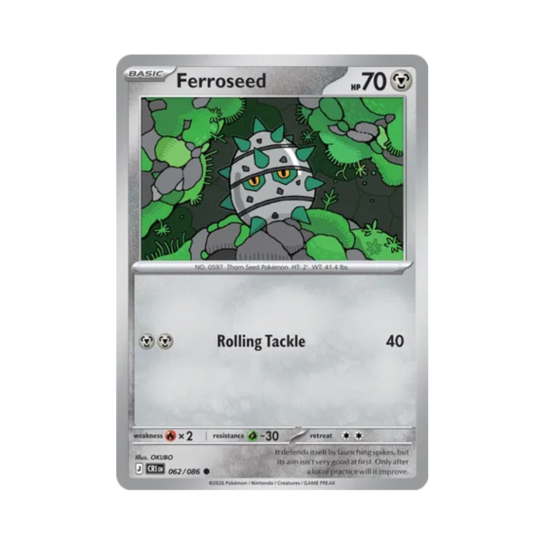 포켓몬 TCG 철시드 C 카오스 라이징 (영문판)(Pokemon TCG Ferroseed C Chaos Rising (English Ver.)) - 1