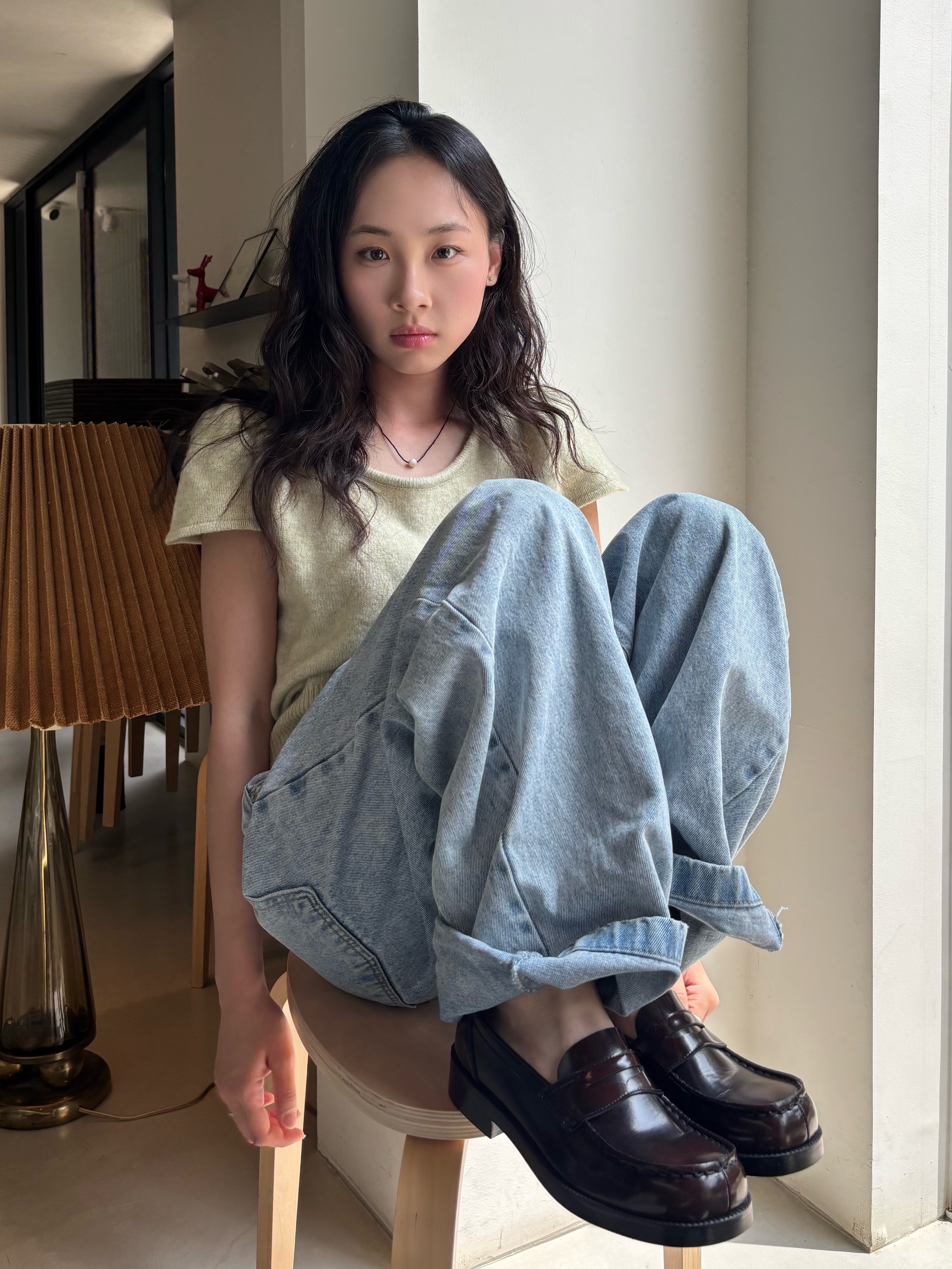 Haruta HS-4900 Oiko Loafer Jamaica 착용 스타일 - 1