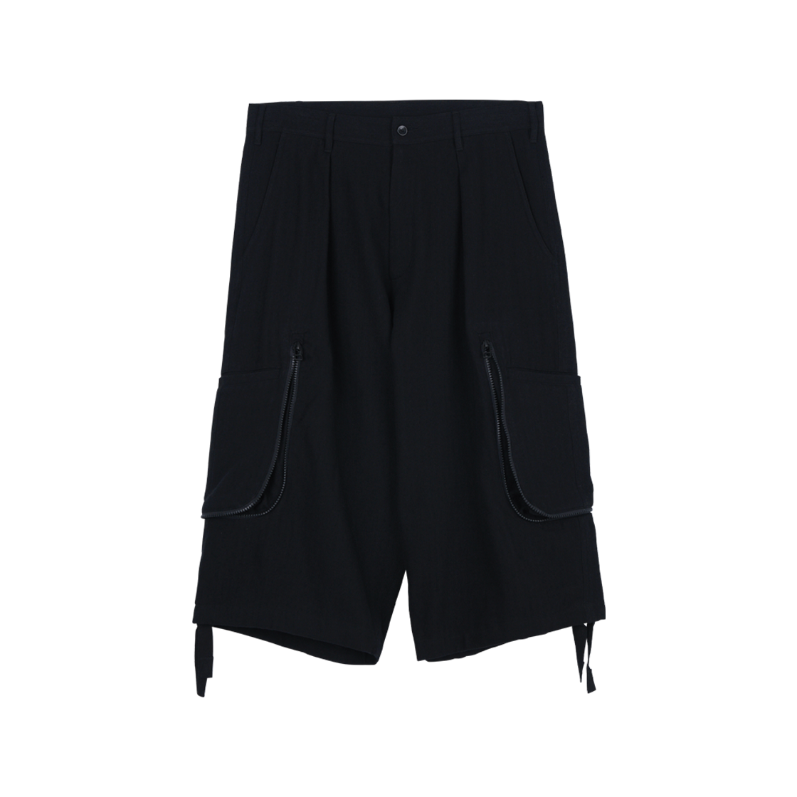 아마이유우츠 헤링본 지퍼 포켓 크롭 팬츠 블랙(Amaiyuutsu HBT Zip Pocket Cropped Pants Black)