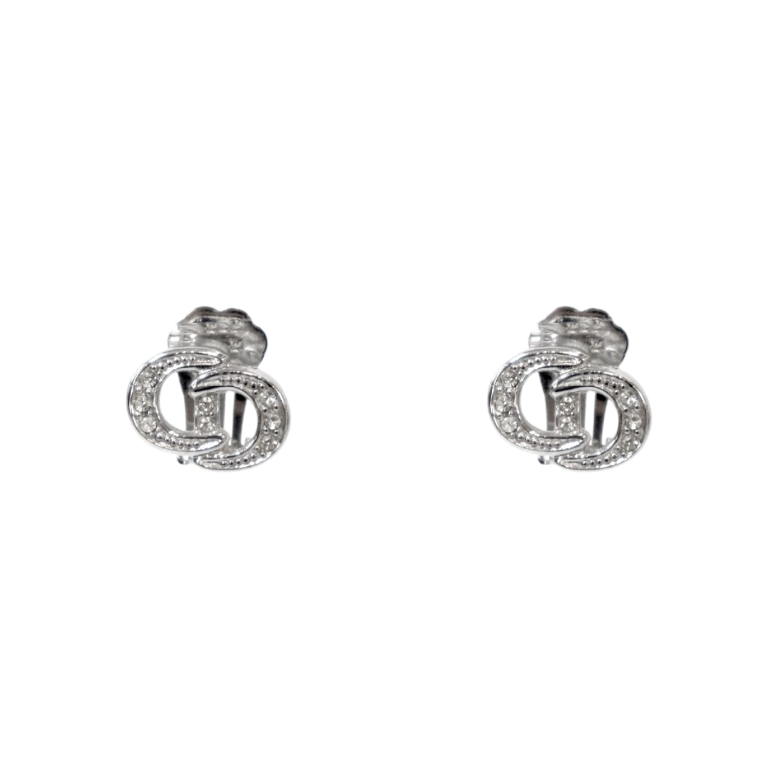 IT97WKNKHCJW Dior Cubic CD Silver Earrings A-B59112