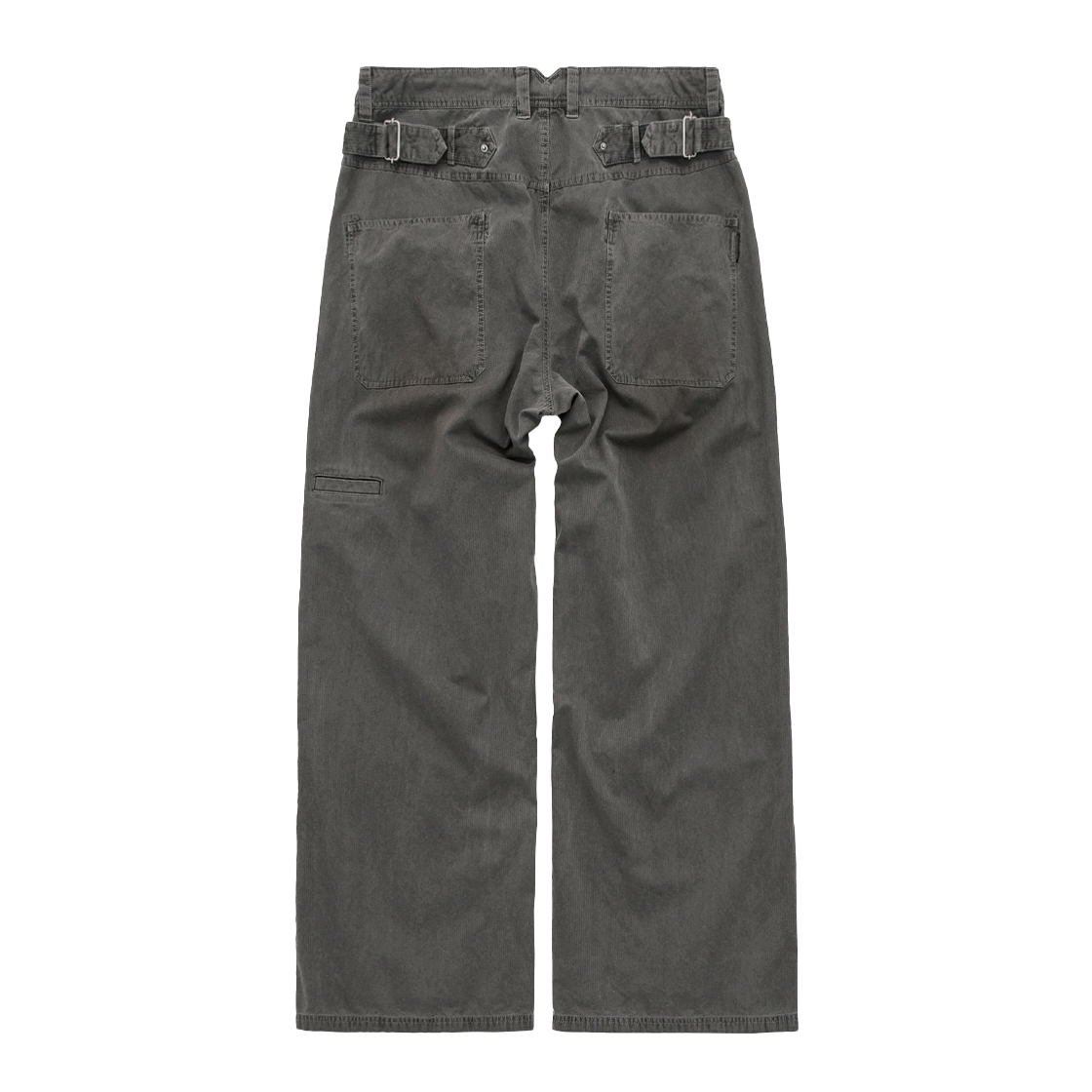 폴리테루 파라 팬츠 (베이커 팬츠) 페이디드 스트라이프 더티 그레이(Polyteru Para Pants (Baker Pants) Faded Striped Dirty Gray) - 2