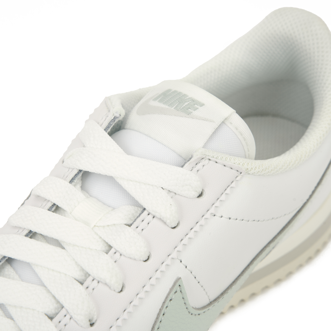 (W) 나이키 코르테즈 레더 서밋 화이트 라이트 실버((W) Nike Cortez Leather Summit White Light Silver) - 7