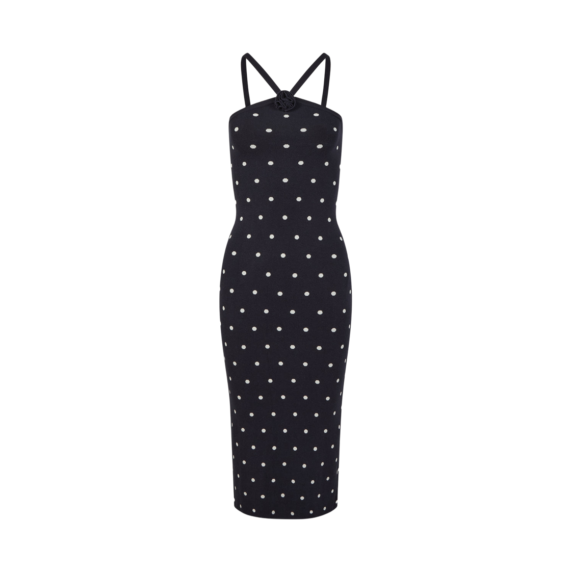 (W) 루즈 레티티아 폴카 닷 드레스 네이비 화이트((W) Rouje Laetitia Polka Dots Dress Navy White)