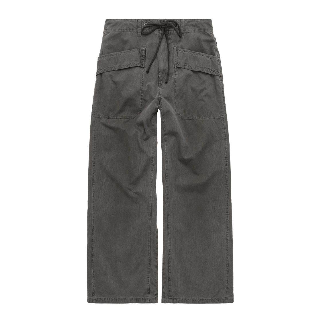 폴리테루 파라 팬츠 (베이커 팬츠) 페이디드 스트라이프 더티 그레이(Polyteru Para Pants (Baker Pants) Faded Striped Dirty Gray)