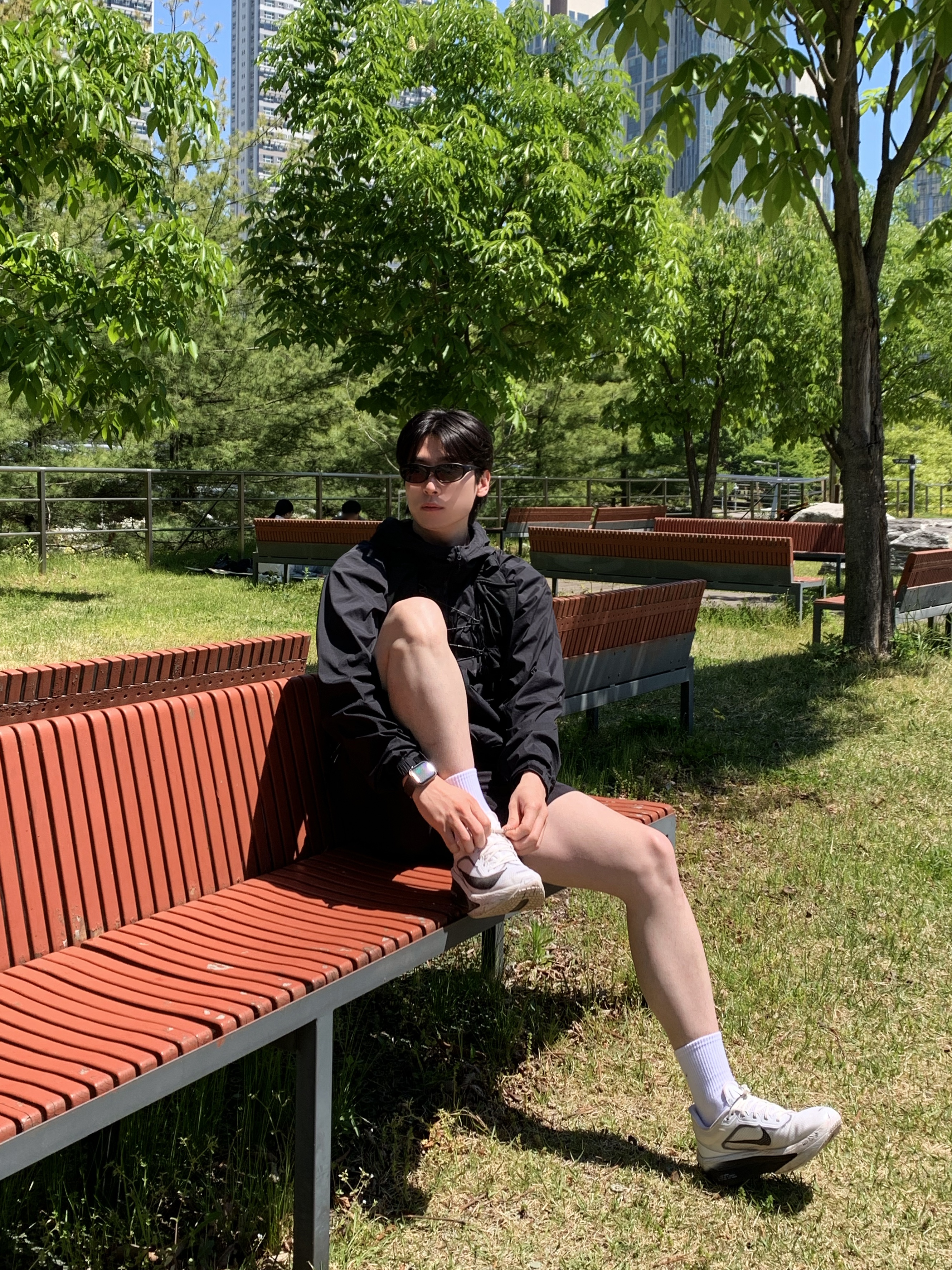 Nike Zoom Fly 6 White Smoke Grey, Zara Hightech Sports Vest Black 착용 스타일 - 5