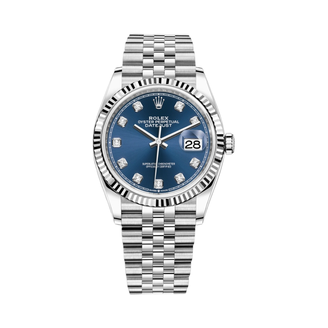 Rolex Datejust 36mm 126234 Bright Blue Diamond-Set Jubilee
