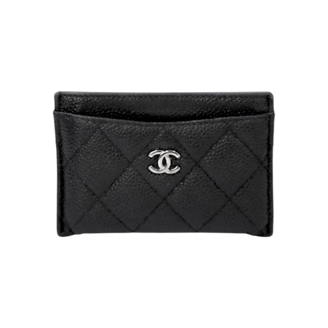 샤넬 블랙 캐비어스킨 카드 홀더 지갑 C-B57694(Chanel Black Caviar Leather Card Holder Wallet C-B57694)