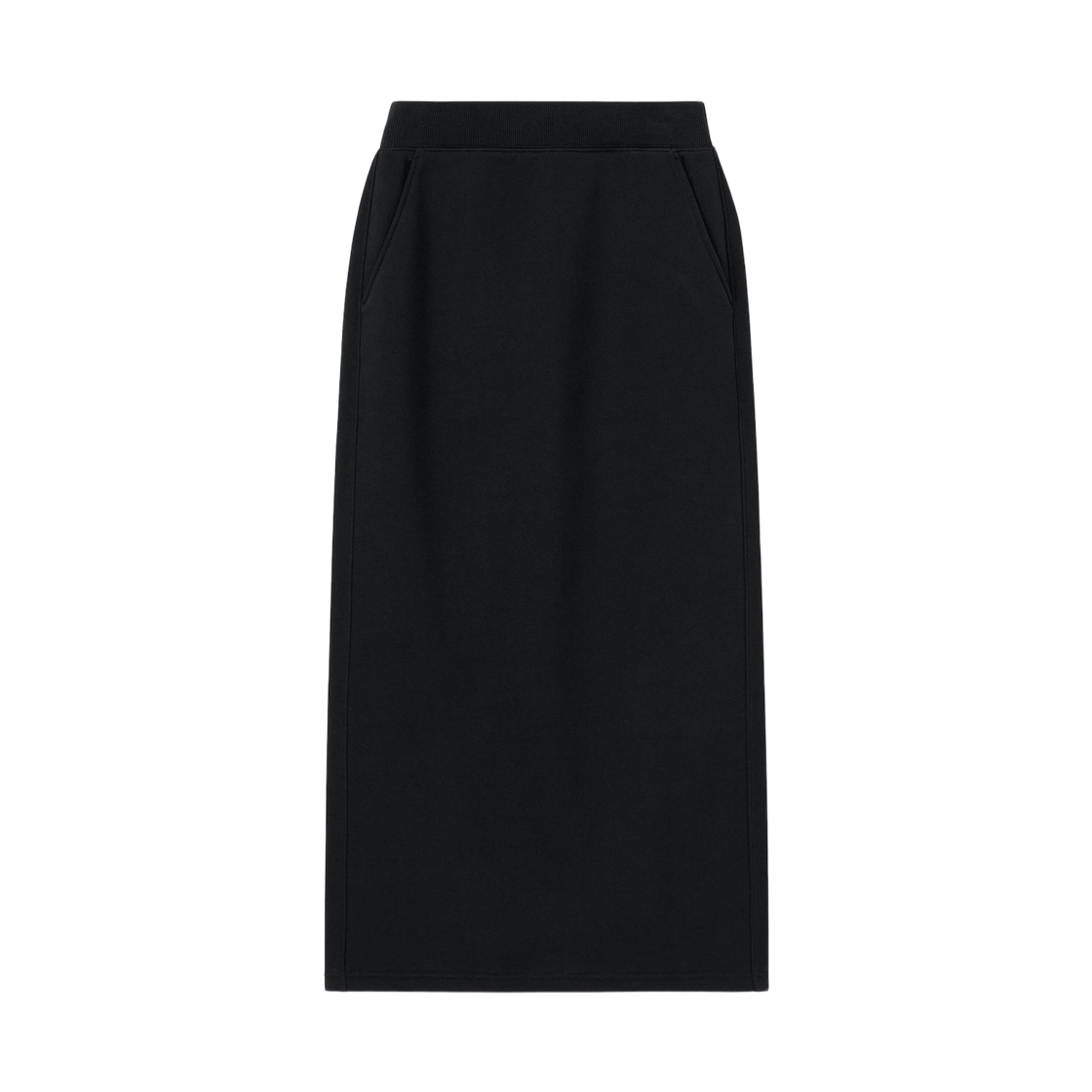 358538-09 (W) GU Heavyweight Sweat Narrow Skirt + EC Long Length Black