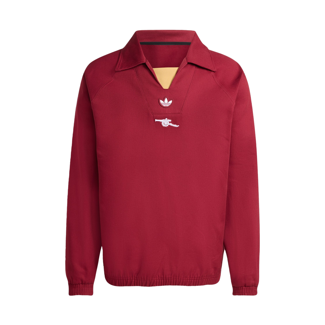 KB1956 Adidas Arsenal Terrace Icons Drill Sweatshirt Team Coll Burgundy 2 - US Sizing