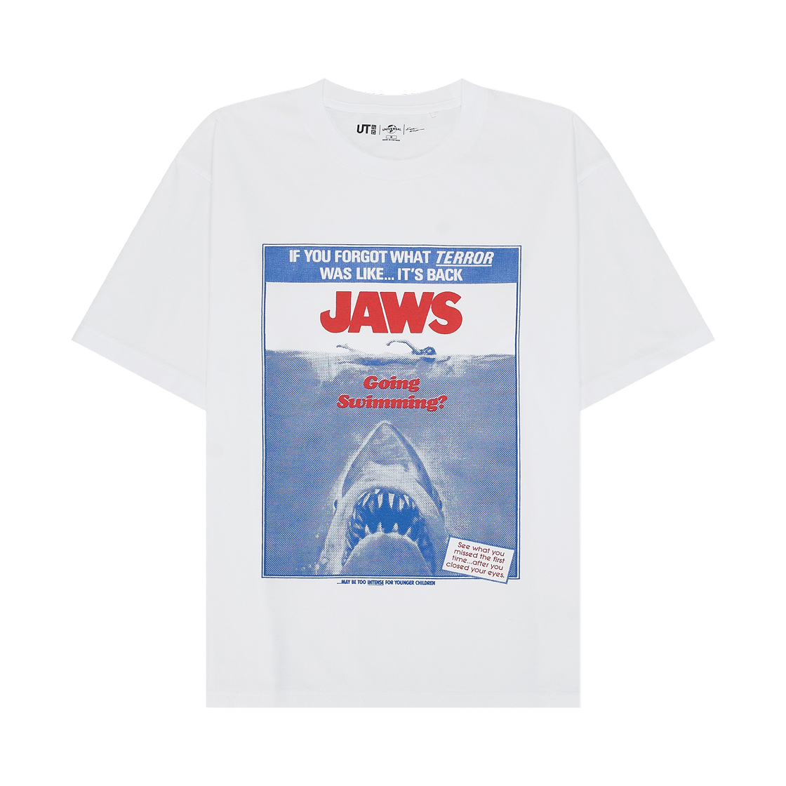 유니클로 UT x 유니버설 픽처스 그래픽 티셔츠 죠스 화이트(Uniqlo UT x Universal Pictures Graphic T-Shirt Jaws White) - 1