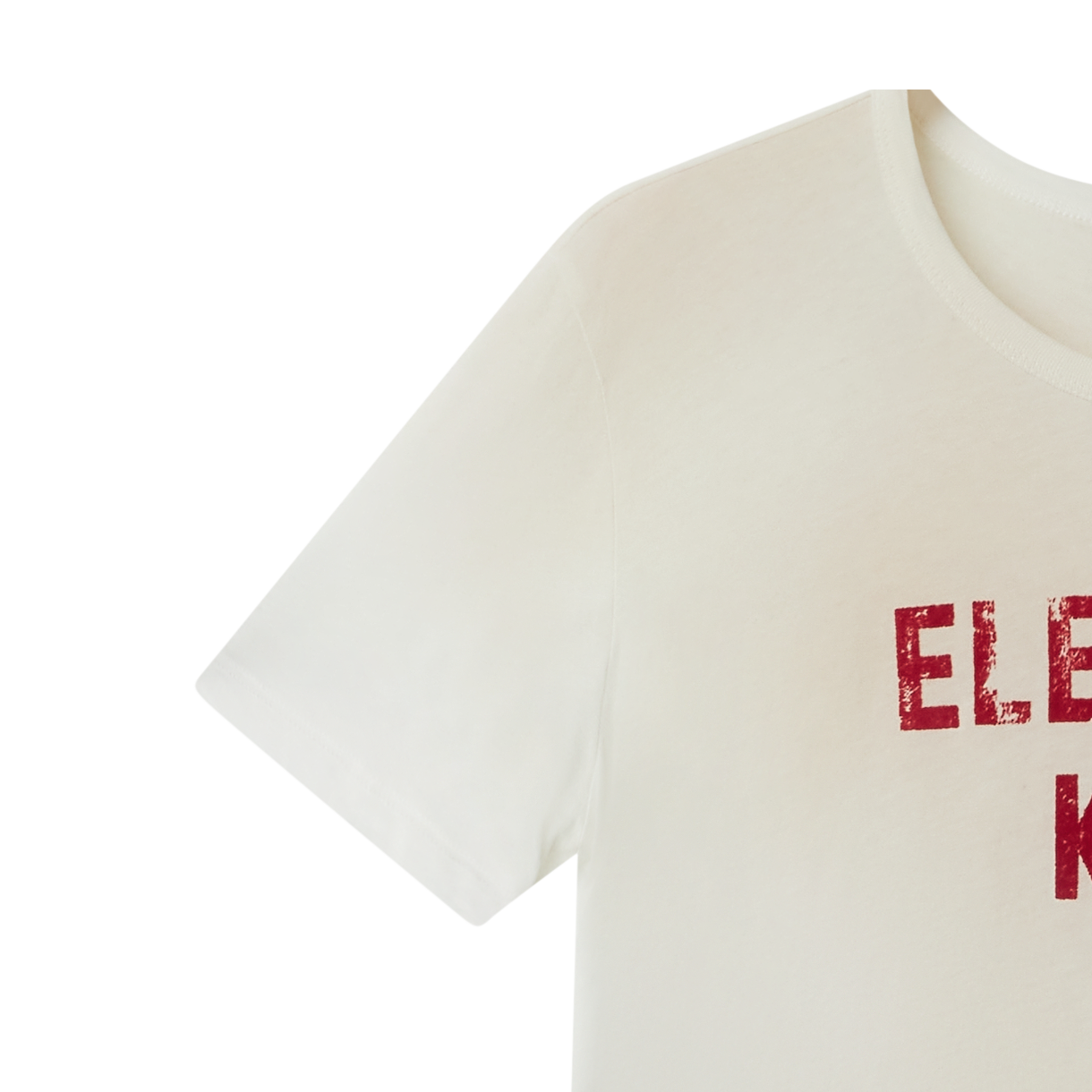 [오프라인 전용] 앤 드뮐미스터 우먼 플로어 마이크로 티셔츠 "Electric Kiss" 플록 프린트 초크 - 26SS([오프라인 전용] Ann Demeulemeester Women Floor Micro T-Shirt With "Electric Kiss" Flock Print Chalk - 26SS) - 4
