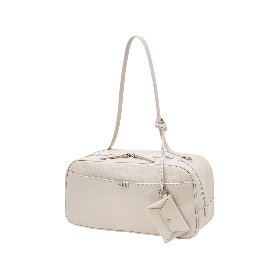 AABA6F270IV Athe Vanessabruno Acc Fidele Ivory Leather Fidele Shoulder Bag M  Ivory