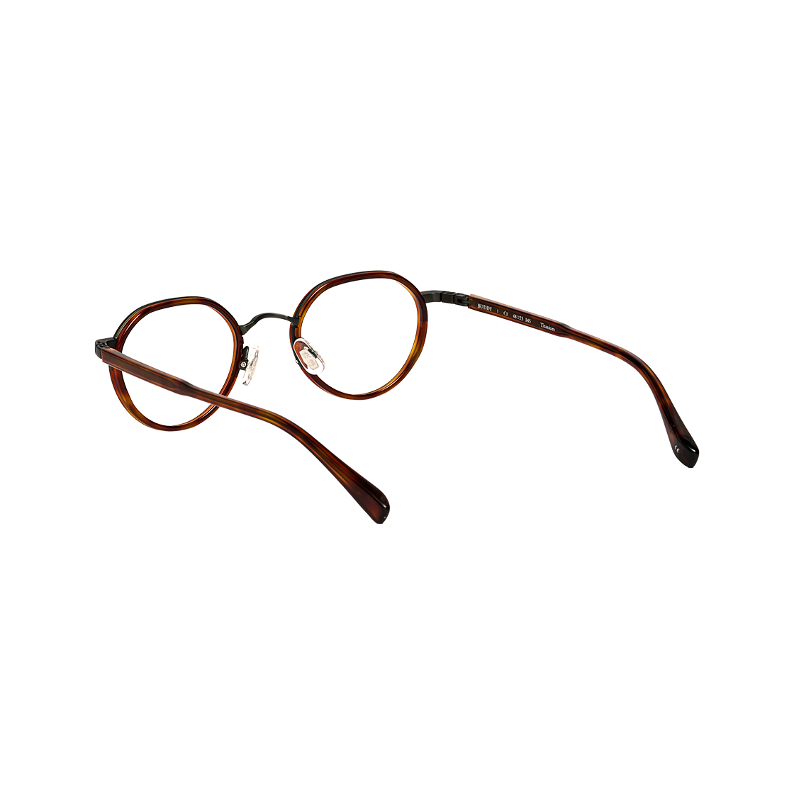 테츠오아이웨어 버디 콤비테 C1 톨토이즈 & 블랙(TETSUO EYEWEAR Buddy C1 Tortoise & Black) - 3