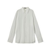 [오프라인 전용] Ann Demeulemeester Elgar Standard Shirt With Raw Edges Collar And Ribbon Detail Natural White - 26SS