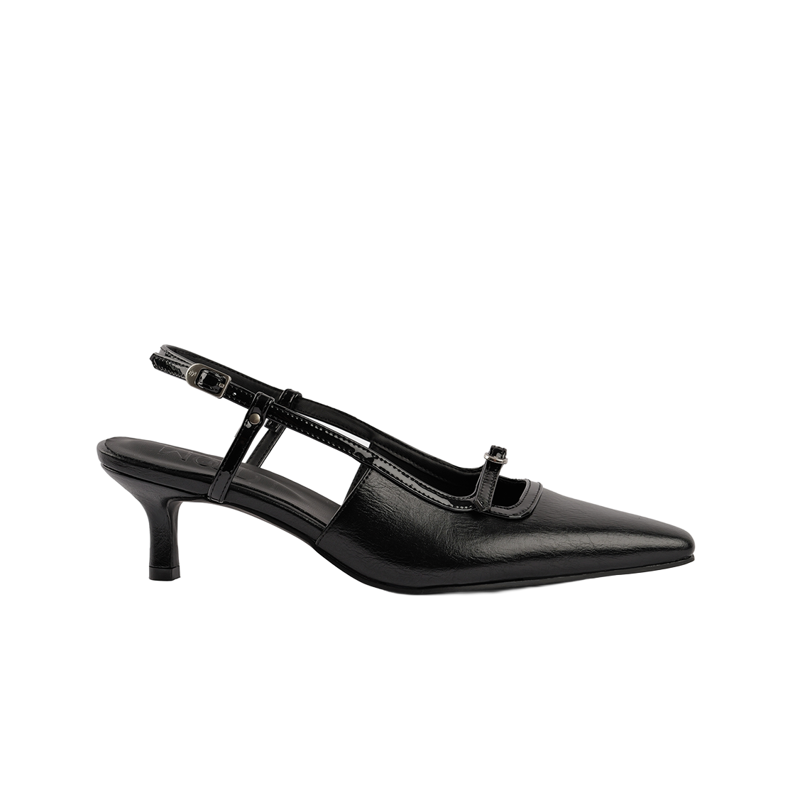 무드나잇 글리아 카운터 벨티드 키튼힐 l 블랙(Moodnight Glia Belted Kiteen Heels l Black) - 1