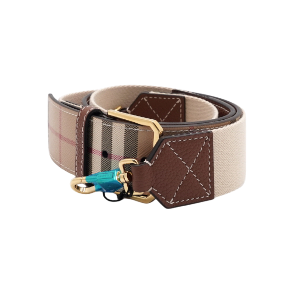 ITEW7E3Q3G9D Burberry Brown Tan Check Shoulder Bag Strap 8062319