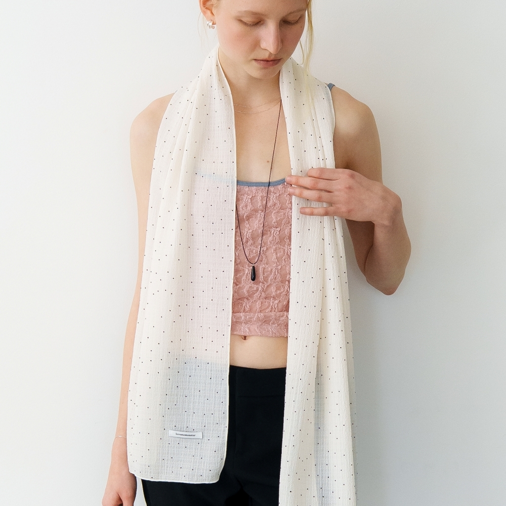 러브미몬스터 데일리 도트 스카프 아이보리(lovememonster Daily Dot Scarf IVORY) - 2