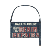 Kapital 13 oz. Denim Damaged Denim Repairspt Short Ad Apron Indigo (Processing)
