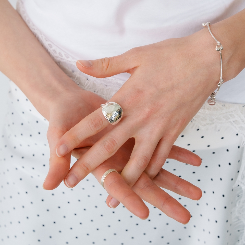 러브미몬스터 볼드 범프 반지 실버(lovememonster Bold Bump Ring SILVER) - 3
