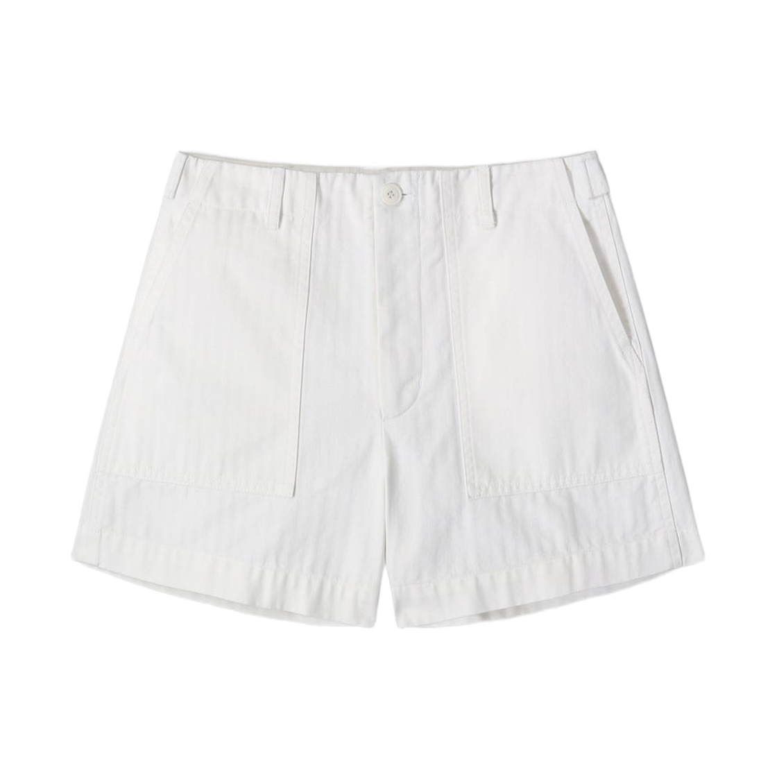 (W) 토니웩 가먼트 워시드 HBT 퍼티그 쇼츠 화이트((W) Tonywack Garment Washed HBT Fatigue Shorts White)