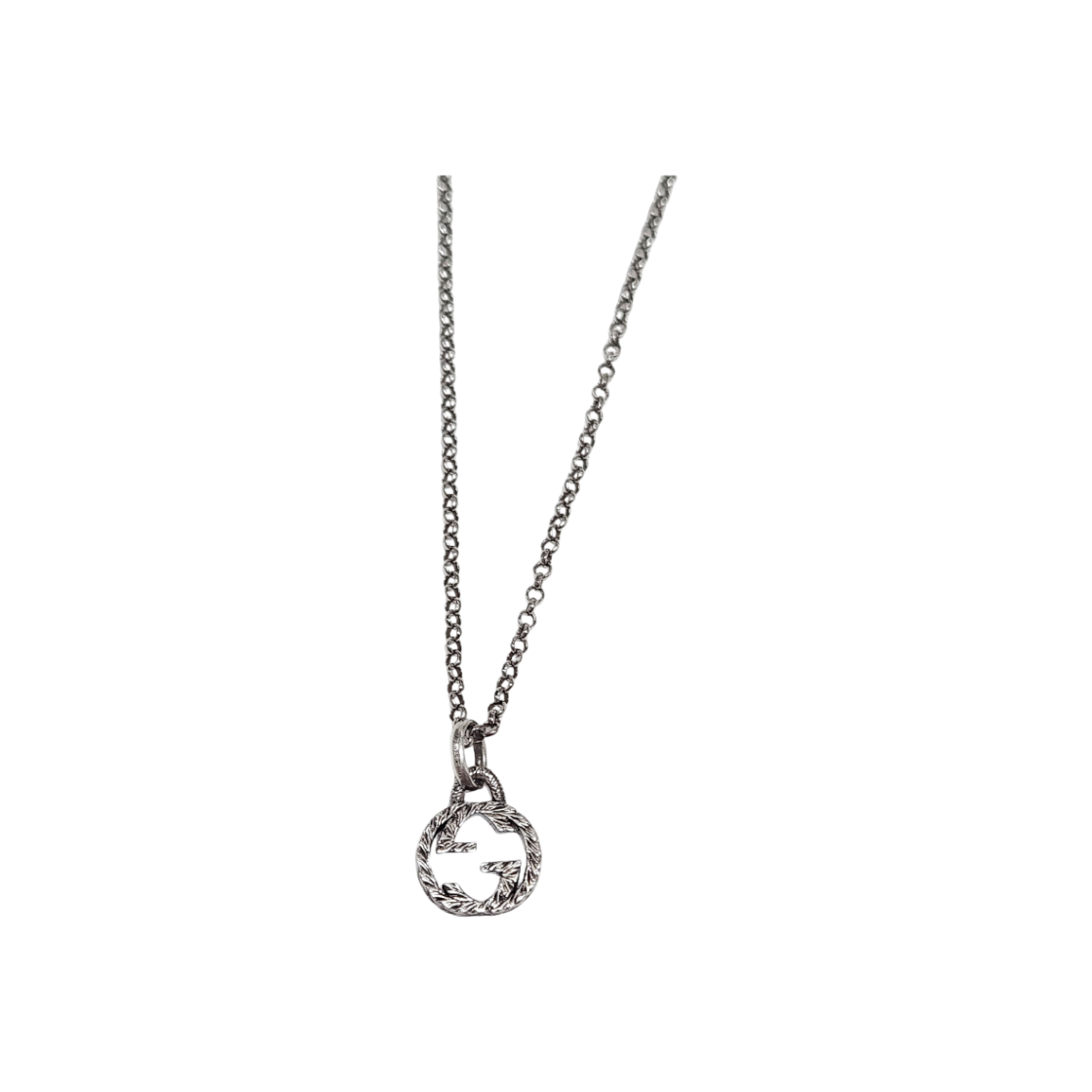 구찌 455535 925 스털링 실버 인터로킹 G 펜던트 목걸이(Gucci Interlocking G Pendant Necklace in 925 Sterling Silver)