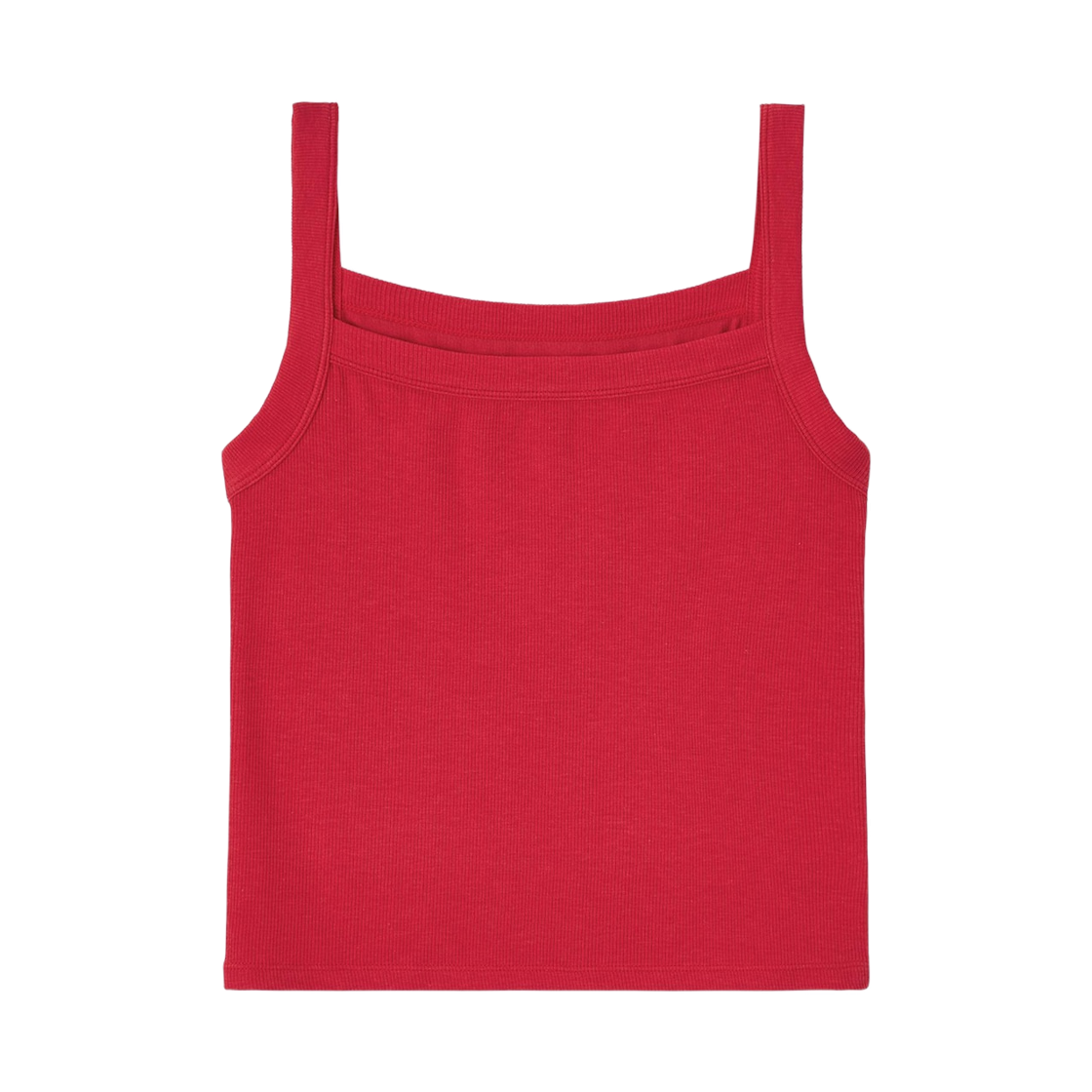 359961-15 (W) GU Cotton Blend Square Neck Camisole Red