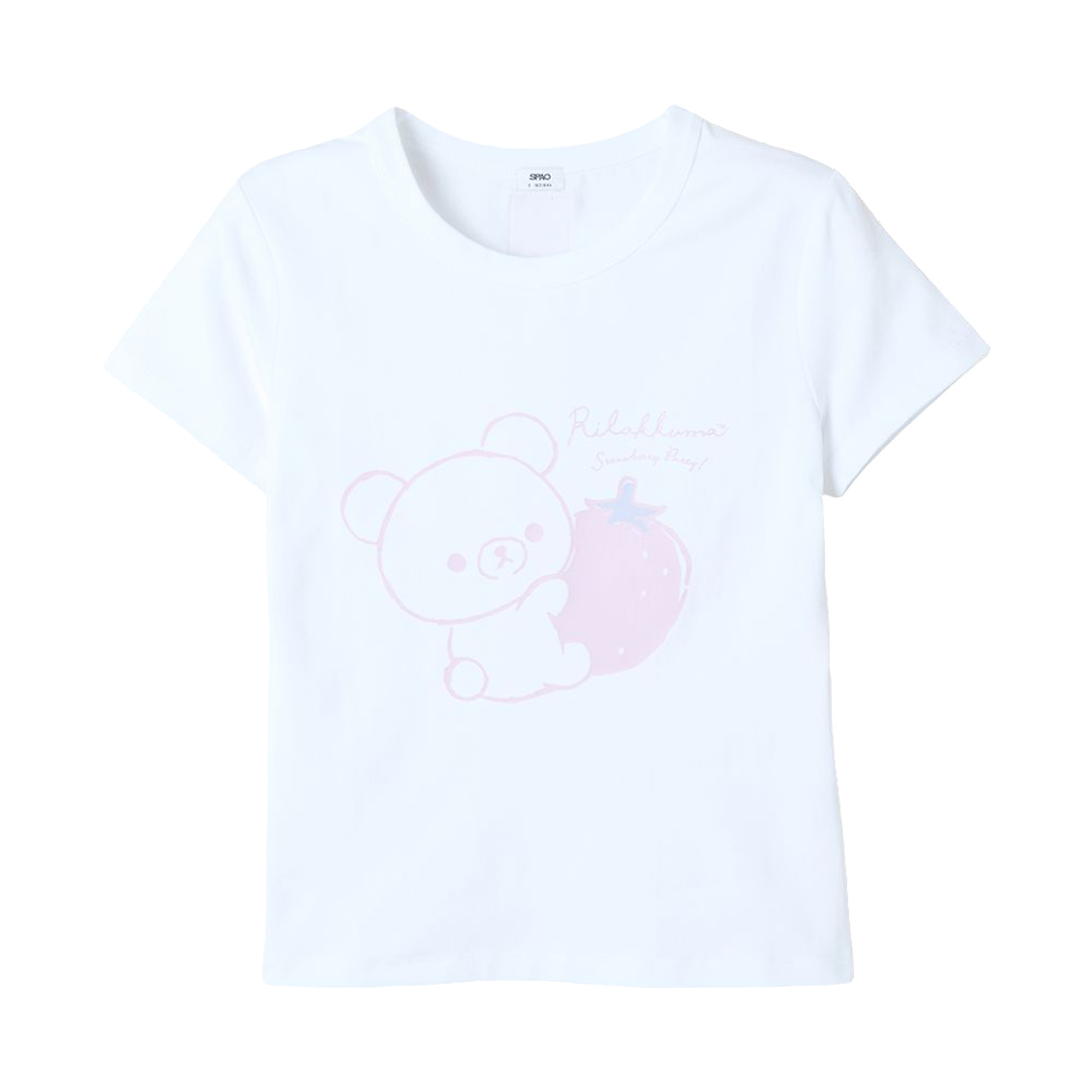 SPRLG25U23-10 Spao x Rilakkuma Slim Fit Short Sleeve T-Shirt White