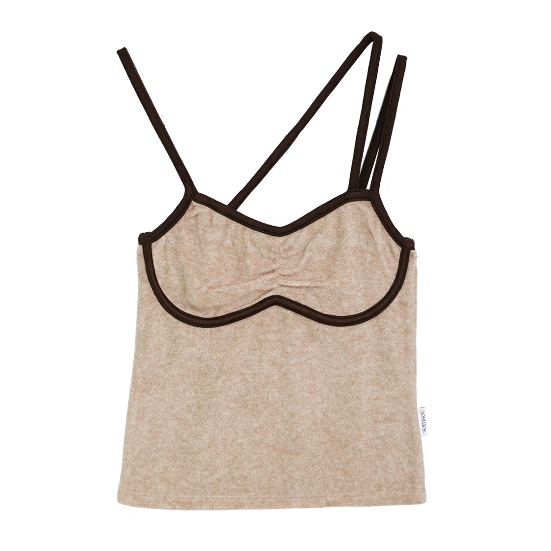 솜속 델 테리 슬리브리스 탑 베이지(SOMSOCDell Terry Sleeveless Top Beige)