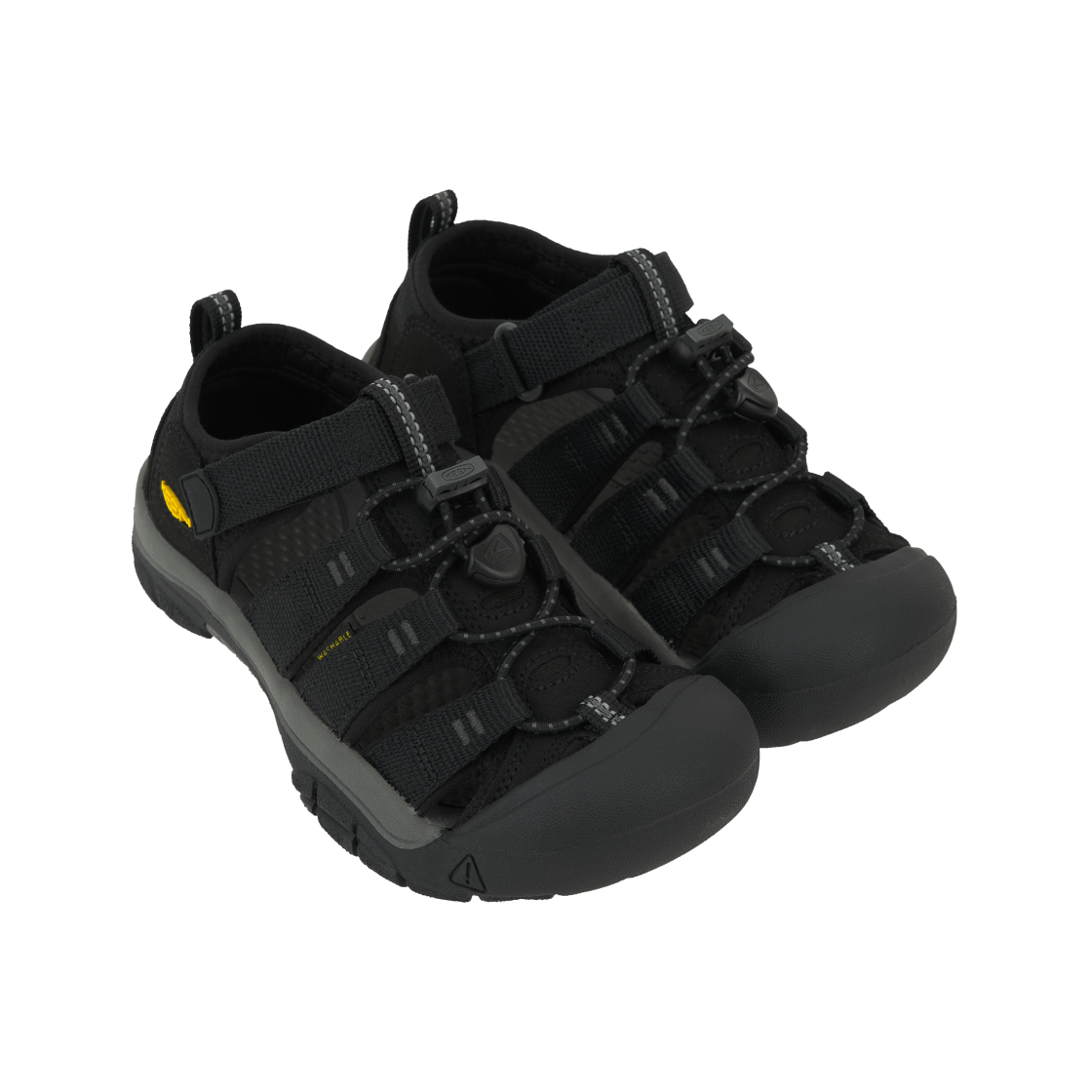 (키즈) 킨 뉴포트 H2 블랙 옐로우((Kids) Keen Newport H2 Black Yellow) - 4