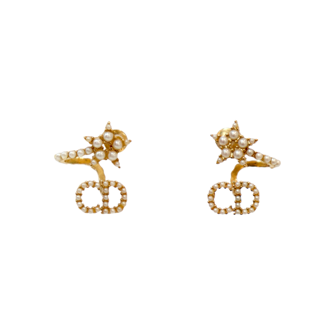 ITOL8AGTNOAR Dior Claire Pearl Earrings C-B59495