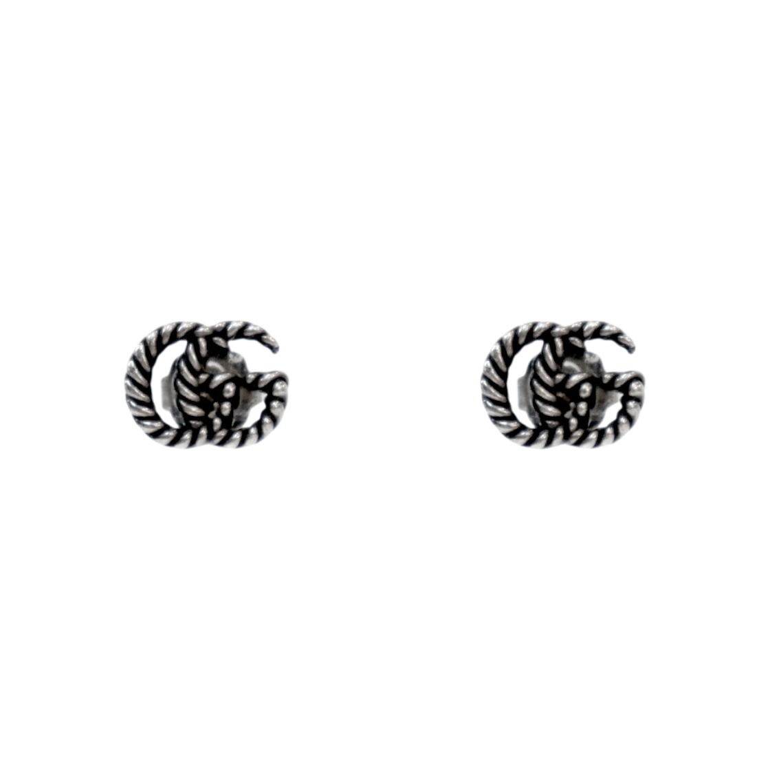 ITH8U2NFJS9C Gucci Double G Chain Silver Earrings C-B53152