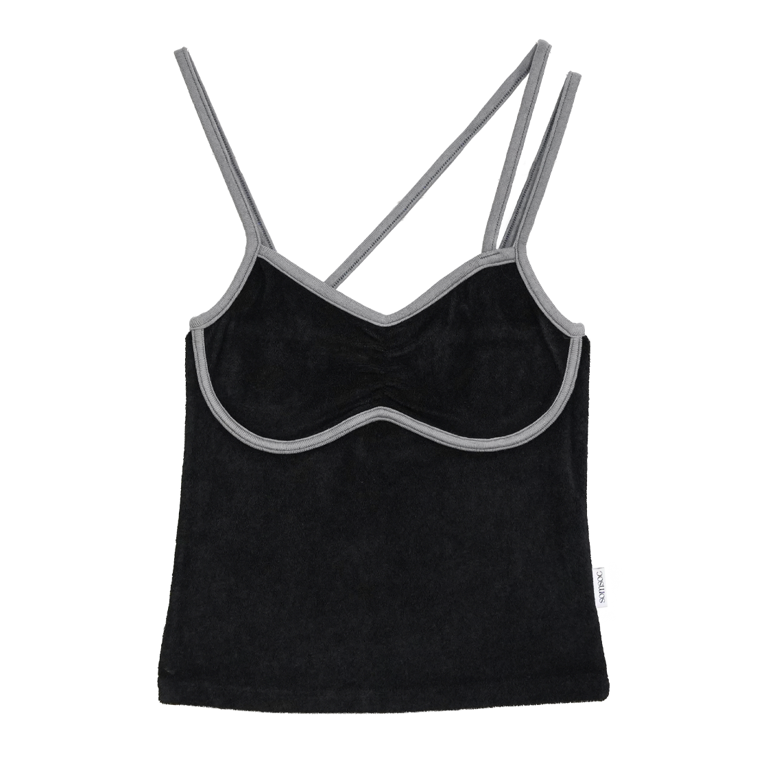 솜속 델 테리 슬리브리스 탑 블랙(SOMSOC Dell Terry Sleeveless Top Black)
