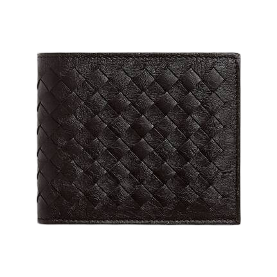 876811V6U302006 Bottega Veneta Woven Mycelium Bi-Fold Wallet Espresso