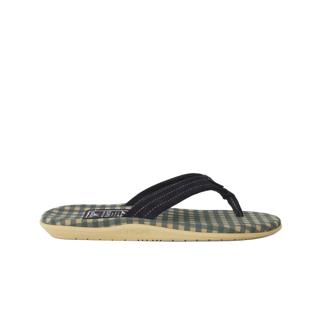 썬러브 x 아일랜드 슬리퍼 클래식 스웨이드 네이비 깅엄(Sunlove x Island Slipper Classic Suede Navy Gingham)