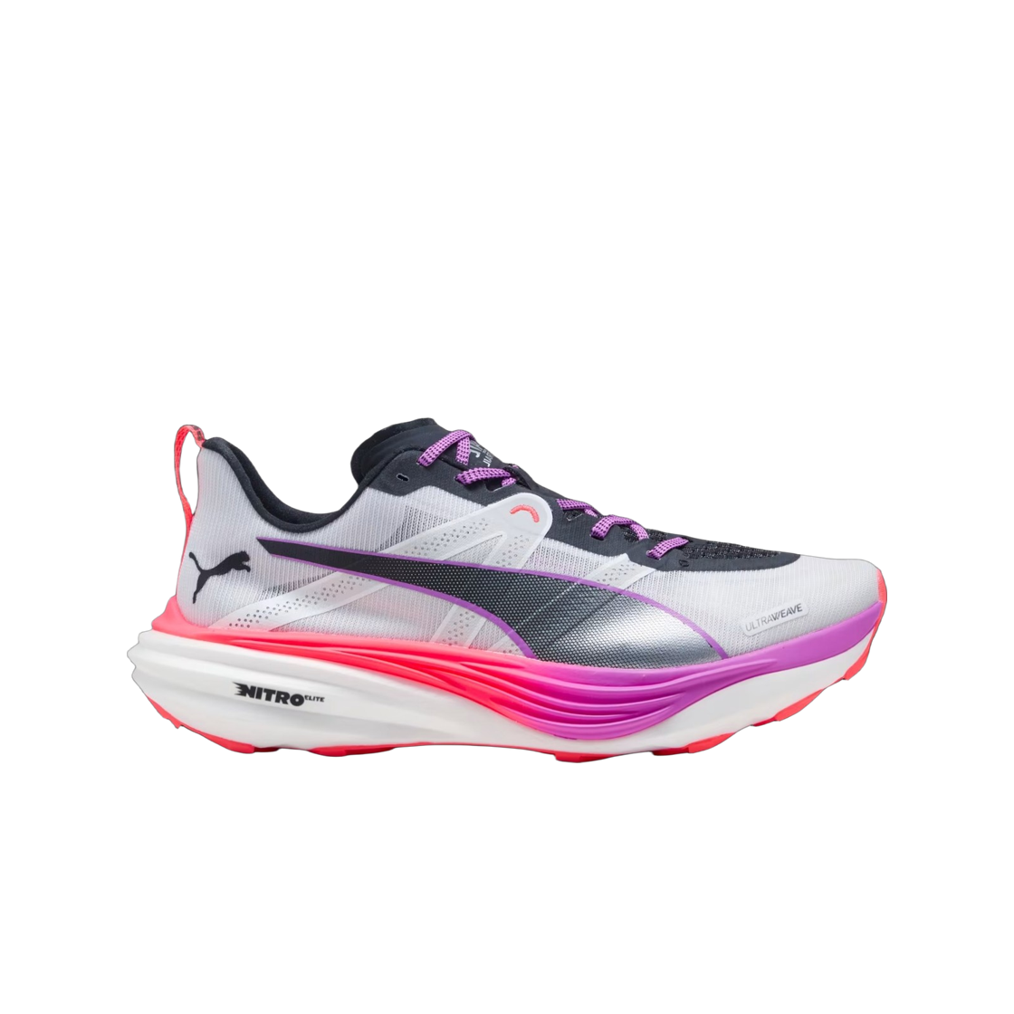 310034-01 Puma Deviate Nitro Elite Trail White Glowing Red