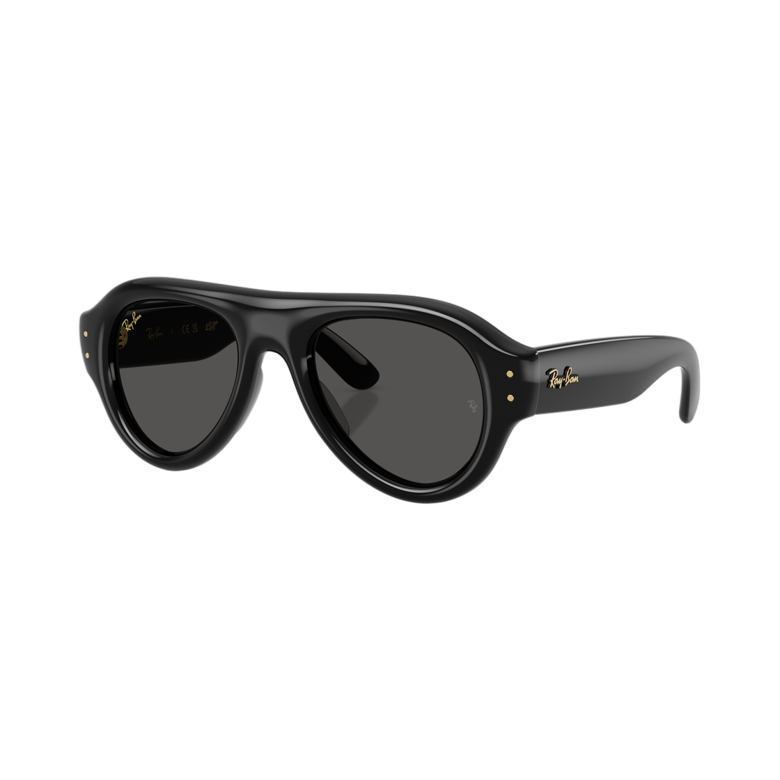 레이벤 에비에이터 퍼퍼 폴리시드 블랙 프레임 울트라 블랙 렌즈 하이 브릿지 핏(Ray-Ban Aviator Puffer Polished Black Frame Ultra Black Lense High Bridge Fit) - 1