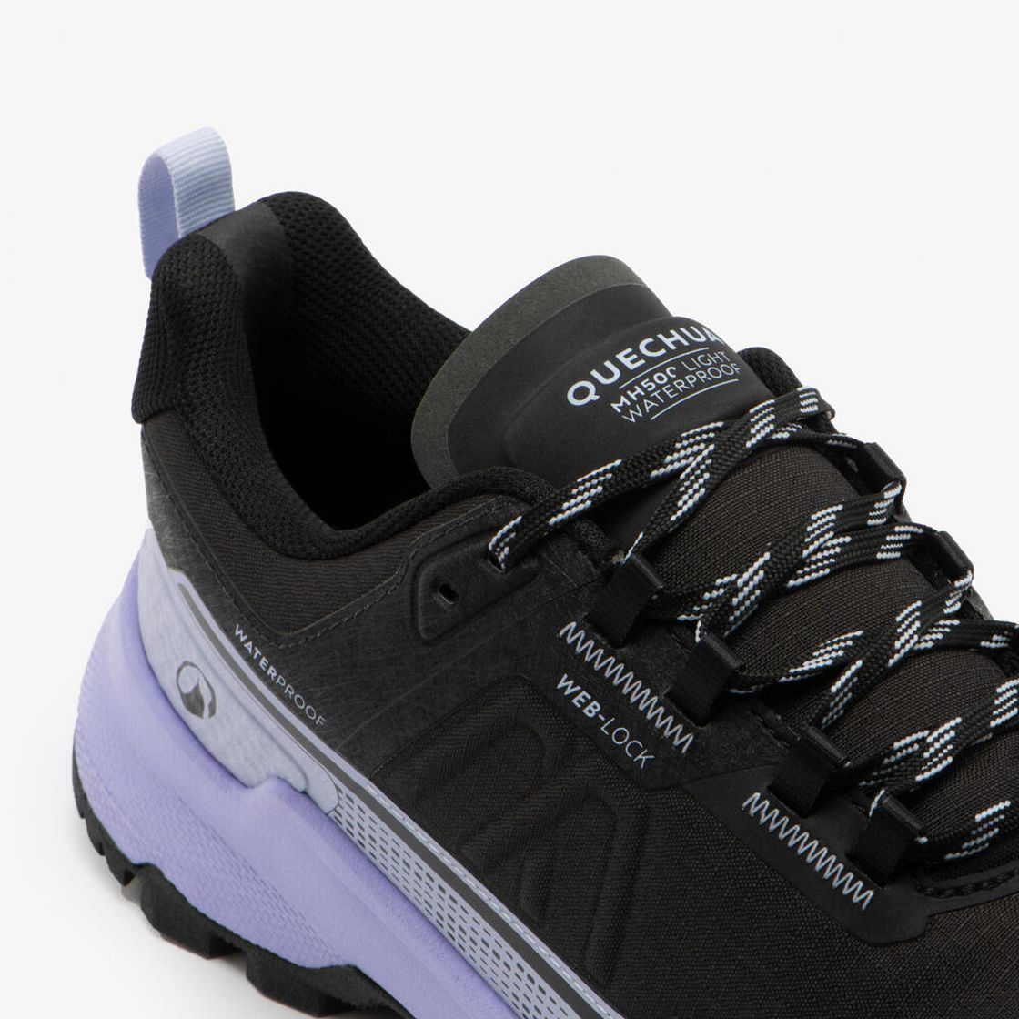 데카트론 여성 경량 방수 단목 하이킹화 MH500 라이트 WP 스위트 퍼플(DECATHLON Women's Lightweight Waterproof Low Hiking Shoes MH500 Light WP Sweet Purple) - 6