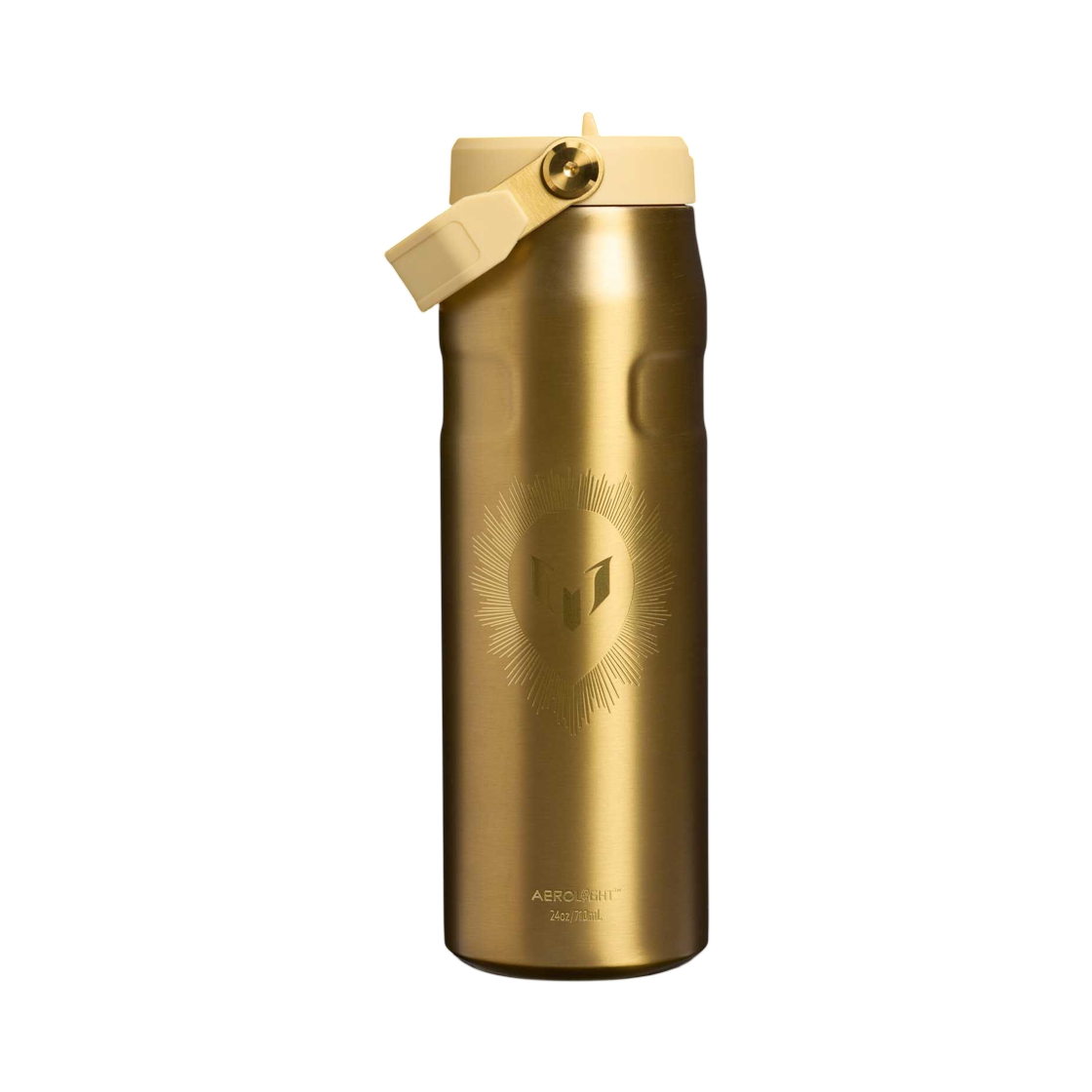 10-13072 Stanley x Messi IceFlow Aerolight Flip Straw 2.0 Tumbler 710ml Messi Legacy Gold