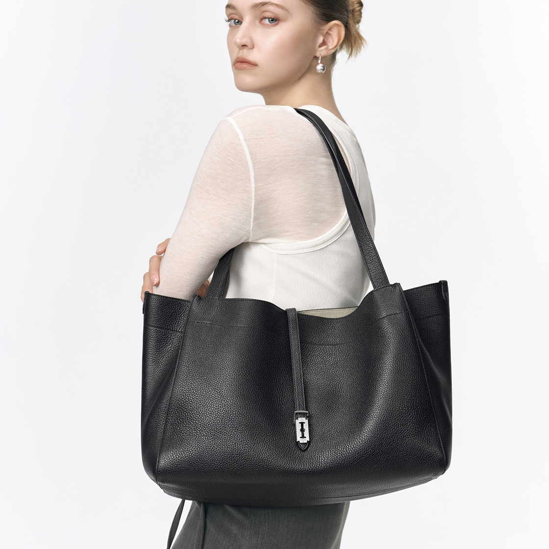 [더블적립] 분크 퍼펙 그랩 쇼퍼 라지 블랙([더블적립] vunque Perfec Grab Shopper L Black) - 2