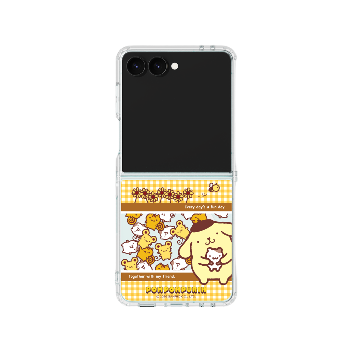 폼폼푸린 스낵키 클리어 마그넷 케이스 for Galaxy Z Flip7(POMPOMPURIN Snacky Clear Magnet Case for Galaxy Z Flip7)