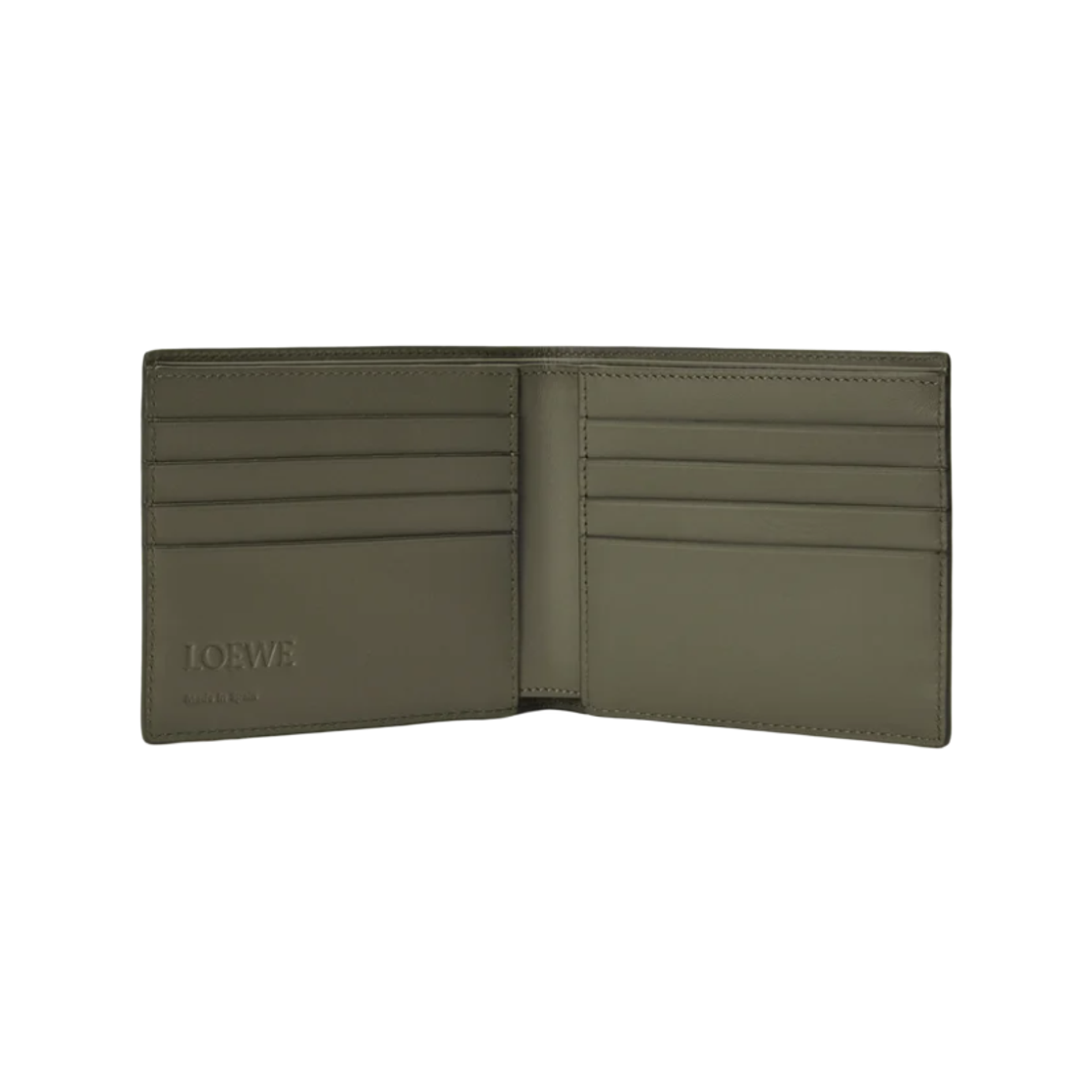 로에베 사틴 카프스킨 바이폴드 월렛 카키 그린(Loewe Bifold Wallet in Satin Calfskin Khaki Green) - 2