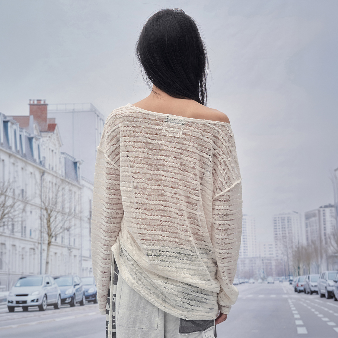 솜속 엘리 레이스 니티드 탑 화이트(SOMSOCAllie Lace Knitted Top White) - 3