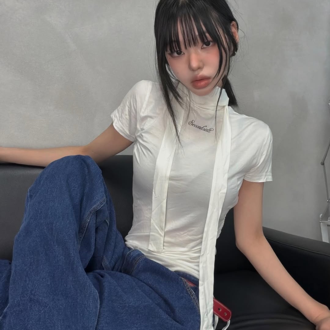 ersco Straight Jeans Blue 착용 스타일 - 4