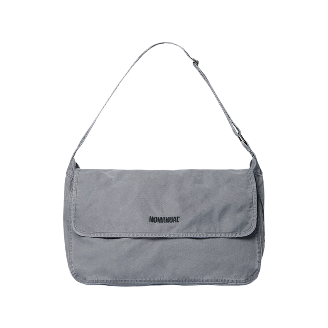 노매뉴얼 워시드 캔버스 크로스 백 워시드 그레이(NOMANUAL Washed Canvas Cross Bag Washed Gray)