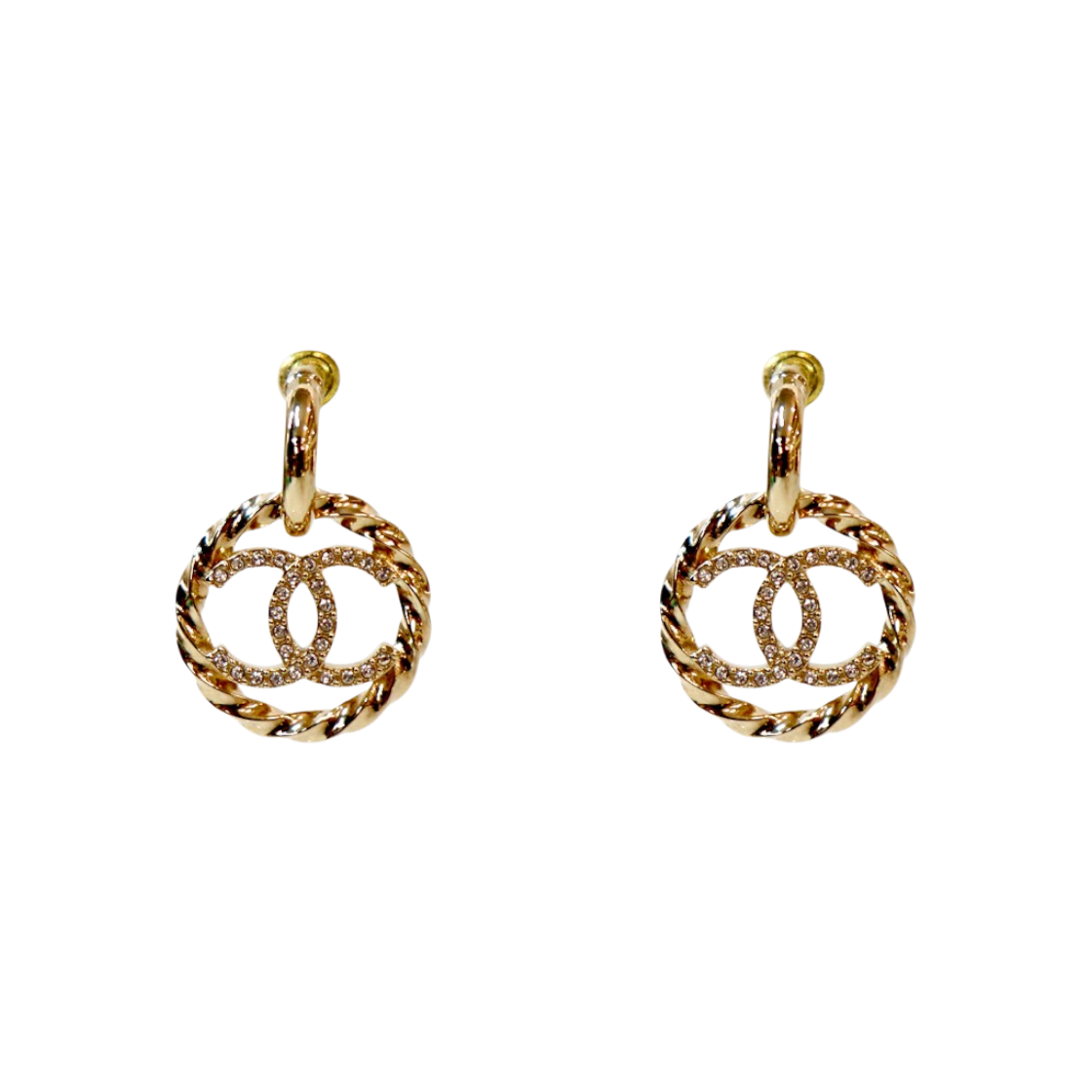 샤넬 CC 크리스탈 드롭 귀걸이 C-B59592(Chanel CC Crystal Drop Earrings C-B59592) - 1